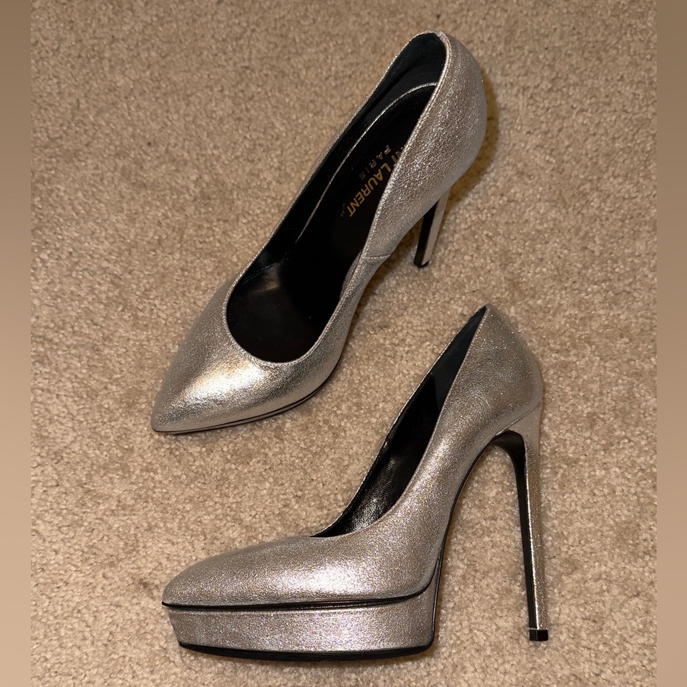 Saint Laurent Platform Pumps.